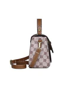 Modna torebka z wzorem, duża pojemność, damska torba w średnim wieku, torba typu tote z podwójnym wzorem strzałki - Szary - Zobacz 4