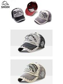 1pc Women's New Tiger Embroidery Baseball Cap, Street Style Trucker Hat, Large Head Circumference Hip Hop Cap - Tiger Embroidered Baseball Cap - View 4