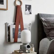 1 pieza Bolsa de almacenamiento de revistas estilo francés, Estantería para almacenar sombreros, Estantería de pared para decoración de periódicos, Estantería minimalista, Para organización de oficina en la pared, Almacenamiento de decoración del hogar, Portacorreo, Decoración de habitación estética - Multicolor - Ver 2