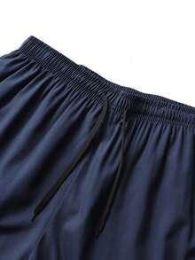 Quần short thể thao nam, quần short tập luyện thể dục mùa hè dành cho nam, quần short rộng rãi thời trang với túi và dây rút ở eo, thích hợp cho các hoạt động hàng ngày, tập gym, chạy bộ, đi biển, leo núi ngoài trời vào mùa hè. - Xanh đậm - Xem 5