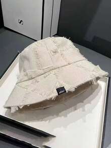 1顶复古毛绒宽檐格子渔夫帽，可折叠可水洗，男女通用，四季皆宜 - 彩色 - 查看 9