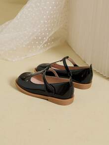 1 Pair Versatile Square Toe Flat Casual Shoes For Girls, Spring/Summer - Black - View 5