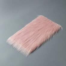 17.72 X 9.84 Inch Handmade DIY Craft Supplies - Pre-Cut Plush Fabric Doll Hair, Pink, Vegan Friendly, Faux Fur, Washable - Multicolor - View 5