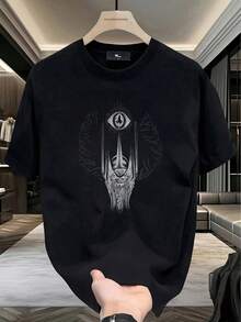 Camiseta Hombre, El Señor de los Anillos, Diseño Ojo de Sauron, Estilo Fantasía Oscura, Perfecta para Maratones de Películas, Fans de LOTR, Edgy Geek, Moda Alternativa, Regalo para Amantes de la Fantasía,playera de hombre,ropa de hombre,playeras,parejas,envio nacional,regalo para hombre,oversize hombre. - Negro - Ver 1