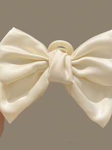 3件套 女士粉色、黑色、白色优雅蝴蝶结大号发爪夹 女士发饰 时尚发夹 - 彩色 - 查看 7