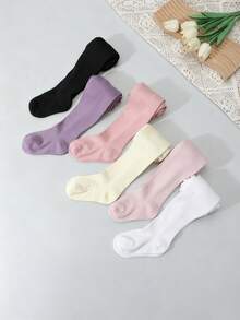 6 chiếc quần legging bó sát màu trơn cho bé gái, kiểu dáng tối giản, dễ phối đồ, phù hợp cho bé gái mặc hàng ngày, mọi mùa. - Nhiều màu - Xem 8
