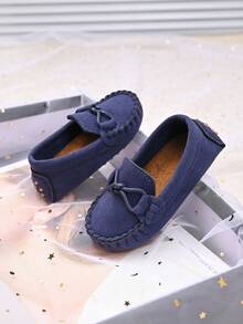 儿童休闲平底鞋，男女童户外防滑小鞋，学生跑步鞋，四季皆宜 - 藍色 - 查看 2