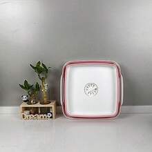 9L (2.4Gal) Dish Basin Collapsible With Drain Plug , Space Saveing Kitchen Storage Tray Dish Wash Basin, Portable Dish Tub, Foldable Dishpan For Camping ,RV,Green - Light Pink - 查看 3