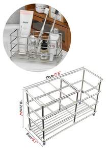Soporte para cepillo de dientes antioxidante de acero inoxidable, estante para cepillo de dientes eléctrico y pasta de dientes para baño, organizador de almacenamiento de cosméticos antideslizante para encimera - Multicolor - Ver 15