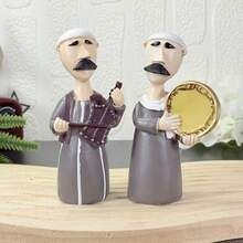 1pc Ramadan Figurine Decor, Drummer/Violinist, Suitable For Ramadan Decoration - Multicolor - View 1