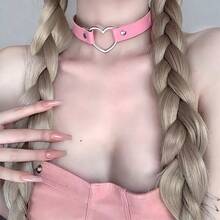 1 件柔软女孩美学蝴蝶结颈链，性感铃铛吊坠 PU 皮革项圈 - 黑色 - 查看 10