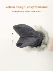 2pcs Winter Anti-Freeze Baby Stroller Gloves, Windproof Waterproof Stroller Hand Muffs, Universal Quick Release Handle Gloves, Fit For 99% Baby Strollers & Prams, Suitable For Snow Season, Baby Stroller Winter Accessories - Black - View 11