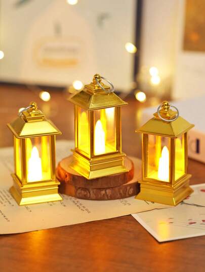 1/2/3pcs Vintage Mini Lantern Lights With Battery, Indoor Tabletop Decor Night Light, Mini Wind Lamp, Home Decor Mini Lantern Lights, Bedroom Decor Lights, Wedding Party Holiday Decoration Lights