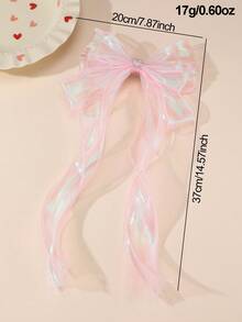 1个女士优雅蝴蝶结发夹，水钻网状装饰，高品质弹簧夹，适合情人节、派对、婚礼等场合 - 彩色 - 查看 8