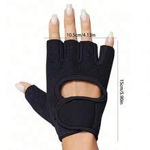 Unisex Half Finger Fitness Gloves - Non-Slip Breathable Sports Gloves With Ergonomic Design Durable Polyester Material For Gym Swimming Beach And Outdoor Activities - Black Gym Accessories Swimming Equipment Stylish Gloves Design Fitted Gloves Sports Gloves Gym Gloves Men Gym Gloves Women Gym Gloves Gym Accessories Men Gym Gloves W Gloves Men Gym Gloves Gym Gloves Women Gym Gloves - Black - View 3