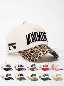 1 chiếc mũ bóng chày thêu "MOMMIN" có thể điều chỉnh màu sắc, mũ chống nắng thông thường thích hợp cho du lịch mùa xuân/thu, thời trang và đa năng, mũ phong cách Y2K dành cho giới trẻ - mũ bóng chày - Xem 17