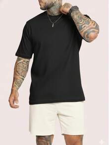 Kit Set: T-Shirt, Shorts, Cotton Fleece, Stylish, Gringa, Blogger, Carnival, Classes - Sh Off + Black Cam - View 3