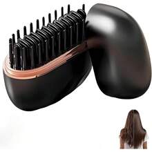 Mini Hair Straightening Comb Wireless Charging Portable Multifunctional Hair Care Not Hurt Hair Styling Comb Hair Straightener - Black - View 2