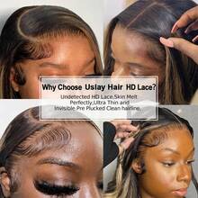 1B/27 Highlight Blonde S1B/27 5x5 Lace Front Wig Blended Human Hair For Women Black And Blonde Lace Front Wigs Pre Plucked Baby Hair 200% Density 34 Inch - S1/27 - 查看 6