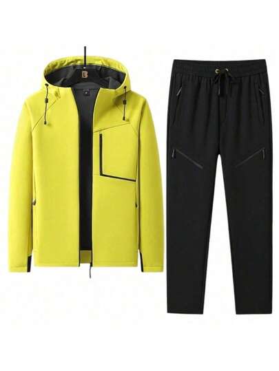 Chaqueta de softshell para hombre de invierno de tamaño extra con forro de felpa grueso y resistente al viento para deportes al aire  para climas fríos