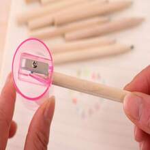 12pcs Creative Mini Bucket Colored Pencils, 4 Different Cap Colors, Built-In Pencil Sharpener On Caps, 12 Different Colored Pencils Per Bucket, Suitable For Student Drawing And Description, Back To School Prize Gift - Round - View 8