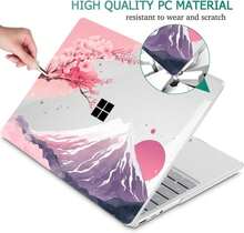 Tuiklol Case For 12.4 Inch Microsoft Surface Laptop Go 3\/2 \/ 1 2023-2020 Releases, Plastic Hard Shell Case With Screen Protector And Keyborad Cover +Dust Plugs Model 2013\/1943,Mountain And Tree - Màu sắc - Xem 4