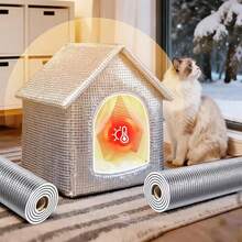 1 件装全天候宠物笼垫 - 15.74 英寸 x 118.11 英寸，双层加厚，易于裁剪，铝箔内衬，冬季保暖防风，户外宠物屋，安装简便，适用于猫、狗、鱼、植物、鸟类 - 室内外均可使用，多种尺寸可选 - 彩色 - 查看 1