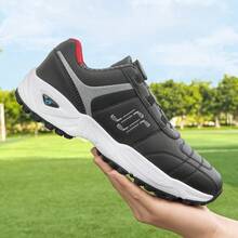 Unisex All-Weather Traction Lightweight Golf Shoes - Suitable For Lawn Course, Casual Wear And Outdoor Sports, Dual-Use For Daily Commute And Course - White/Black/Gray Design, Casual Sports Shoes | Durable Rubber Sole, Versatile - Black - View 7