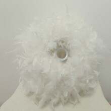 40厘米/30厘米暖色浪漫人造火焰球形灯罩，可伸缩，白色人造火焰球形灯罩带支架（仅灯罩） - 白色 - 查看 7