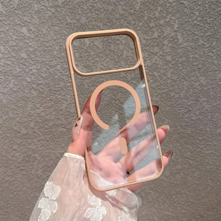 极简加厚磁吸棕色手机壳，兼容 17 Pro Max/17 Pro/16 Pro Max/16/16 Pro/16 Plus/15/15 Pro Max/15 Pro/13/14 Pro Max/13 Pro/13 Pro Max/14 Pro/14 Pro Max，亚克力材质硬壳，抗黄变