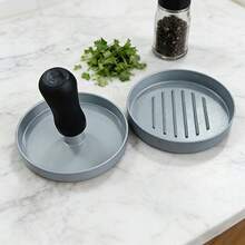 Hamburger Patty Press, Non-Stick Aluminum Burger Mold With Ridged Surface-Round Patty Press For Homemade Beef/Chicken Patties, Barbecue And Kitchen Baking Tool