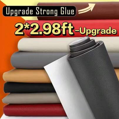 Self-Adhesive Artificial Leather Repair Patch, Peel And Stick PU Leather Repair Tape, Suitable For Sofa, Furniture, Car Seats, Interior Door Panels, Dashboards, Etc. Durable And Trimmable Vinyl Leather Patch For DIY Repair And Home Decor.