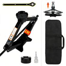 Car Jack 2.5T (2500kg), Universal Scissor Jack, Maximum Height Up To 43cm, Portable Jack Set For Car, SUV, MPV And Other Vehicles - 黑色 - 查看 9