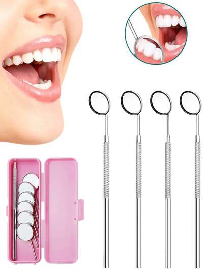 Multifunctional Handheld Mirror, Dental Inspection Mirror, Round Mirror, Detachable, Oral Mirror, Professional Dental Tool, Reusable, Handheld Mirror, Stainless Steel Eyelash Mirror, Thin Design Fits Narrow Spaces, High-Quality Glass, Precise Visualization, No Double Image, Durable Material, For Eyelash Extension, Suitable For Dental Examination