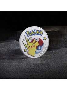 pokemon Monedas de metal de Pokémon, monedas de metal de Pikachu, Charizard, Mewtwo, Pikachu, tarjeta de colección de juego redonda de tarjetas de Pokémon, juguetes de anime - Multicolor - Ver 24