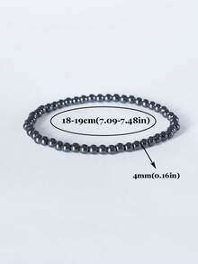 1pc 4mm Mini Energy Stone Charm Bracelet, Natural Stone Layered Bracelet, Agate Beads Yoga Healing Bracelet Jewelry For Women Men Best Friend Gift, Festival Gifts - Multicolor - View 13