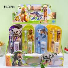 5pcs Italian Surreal Theme Mechanical Pencils - Tung Tung Tung Sahur Pencils, 4 Styles, Tung Tung Tung Sahur Design, Writing Tools, Valentine's Day, Easter, Back To School, Birthday Party Gifts - Multicolor - View 5