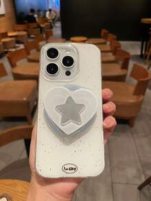 Pink Strawberry Heart Magnetic Phone Holder, Stable Grip Phone Stand, Multi-Function Foldable Air Cushion Phone Bracket - Multicolor - View 6