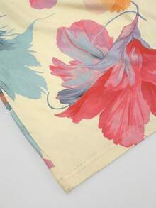 两件套女士可爱性感碎花吊带露脐上衣+紧身迷你裙，休闲度假沙滩装夏季 - 彩色 - 查看 9