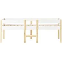 Children's Bed With Fall Protection, Made Of Solid Pine - 90 X 190 Cm - White And Oak - 白色 - 查看 10