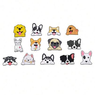 1/13 Pcs Classic Cartoon Brooch Fashion Dog Enamel Pin Clothing Backpack Jewelry Metal Badge Accessories Gift For Friends