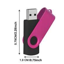 Ổ USB Flash Drive tốc độ cao bằng kim loại, vỏ xoay, dung lượng 128GB/64GB/32GB/16GB/8GB/4GB/2GB/1GB, 8 màu sắc tùy chọn, tương thích với điện thoại thông minh, máy tính, phụ kiện ô tô và thiết bị chơi game, lưu trữ tệp an toàn và di động. - Hồng - Xem 9
