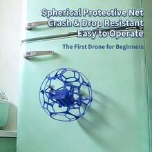 CASRRA 2026新款K26遥控无人机玩具，配备500mAh大容量电池，足球造型，具备3D翻滚、避障、无头模式等功能，是初学者的理想礼物，也非常适合派对、生日、万圣节和圣诞节等场合。 - 彩色 - 查看 7