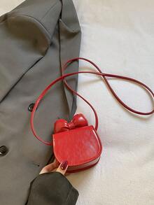 New Bowknot Mini Saddle Bag, Niche Minimalist Fashion Crossbody Bag For Women, Mini Coin Purse & Lipstick Holder, Suitable For Shopping, Wallet, Young Women, College Students, Beginners, White-Collar. Ideal For Office, University, Work, Business, Commuting, Outdoor Activities, Travel And Picnics - Multicolor - View 6