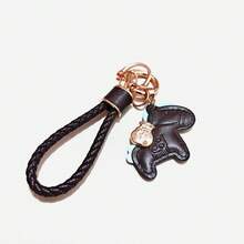 Luxury Horse-Shaped Keychain - Lucky Charm For The Year Of The Horse 2026, High-Quality Leather Couple Car Key Chain, And Adorable Cartoon Clothing Bag Pendant, Ideal As New Year Gifts, Perfect Choice For Car Keys