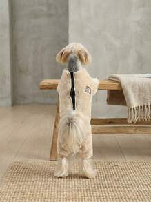 PETSIN 宠物衣服，宠物外套，小型犬保暖抓绒连体衣，适合冬季穿着 - 彩色 - 查看 6