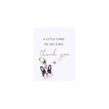 Thank You Card Cute Cartoon Pet Keychain Alloy Dog Bag Pendant Holiday Small Postcard Employee Appreciation Encouragement Blessing Close Friends - Corgi - Xem 9