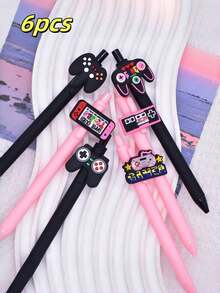 22支/13支/6支/4支/卡通游戏手柄创意印刷圆珠笔文具用品可爱笔DIY盲盒广告笔医生卡通中性笔带官方商务学校用品 - 彩色 - 查看 7