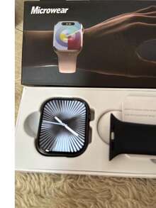 Microwear Smart Watch With 42 Mm Complete Model With Case Included, Manual, Charger Practical Model And Easy Connectivity With Any Device With All Apple Functions Simple And Beautiful Model Come Check Out This Wonderful Quality That We Acquired - 粉色 - 查看 10