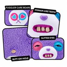 Spin Master FugglerXCare Bears Funny Ugly Monsters, 9-Inch Plush Toy, Cheer Bear/Togetherness Bear/Grump Bear/Share Bear Soft Toy, Stuffed Animal With Human-Like Teeth, Collectible Dolls For Kids, Teens, Adults - Share Bear - View 3